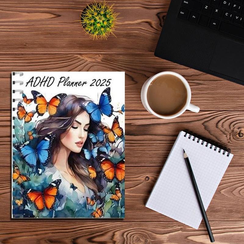 Adhd Daily Planner  Butterfly Cover Design Adhd Planner 2025 Adhd Daily Planner For Neurodivergent Adults Productivity Daily