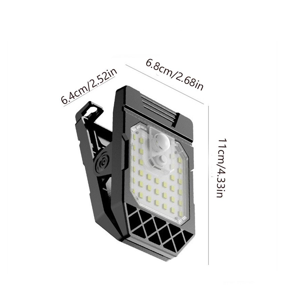 Waterproof Solar Clamp On Lights 3 Lighting Modes Human Body Sensing Motion Sensor Lights Portable Clip On Solar Clip Light