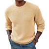 Men Round Neck Pullovers Long Sleeve Jumpers Knitted Sweater Casual Basics Sweaters Male Spliced Streetwear Autumn 2026