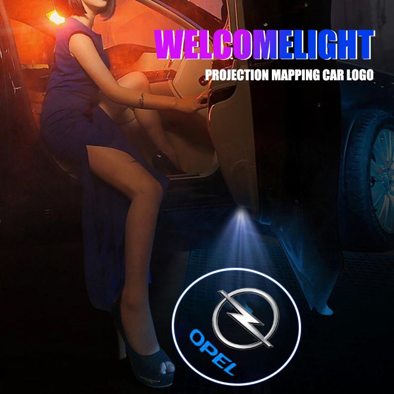 Bil Dør LED HD Velkomst Courtesy Skygge Projektor Lampe Logo Lys For Opel Astra j Insignia Astra g Corsa Zafira b Mokka Vivaro