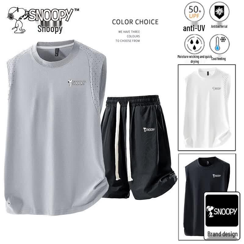 Snoopy Men's Summer Vest & Shorts Set
