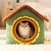 Pet House Removable Warm Nest Washable Covered Cat Bed For Kittens Small Pets Play Corner Winter Christmas Cold Weather