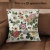 2D Vintage Floral Print Throw Pillow Covers Pattern Cushion Cover Suitable For Sofa Bedroom Car Pillow Cover