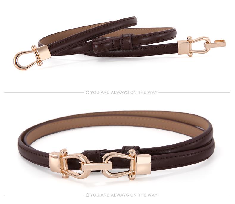 Trendy Koreaanse Stijl Echt Lederen Riem voor Dames - Modieus en Veelzijdig voor Jurken, Rokken en Broeken