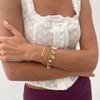 Holiday Style Metal Conch Crab Claw Pendant Bracelet, Creative Pepper Pearl Snake Bone Chain Bracelet