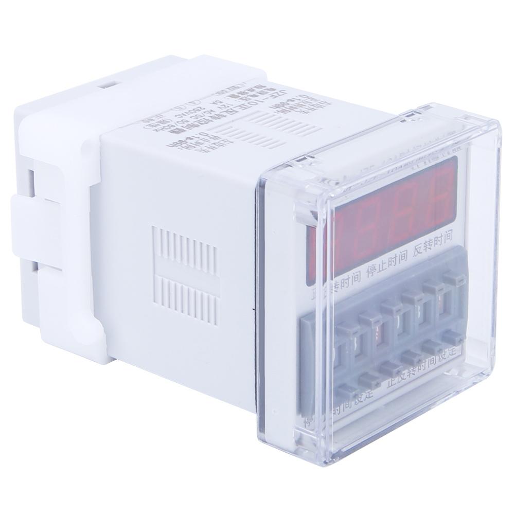 

BERM JZF 10A ЖК-реле времени Контроллер вращения двигателя по часовой стрелке/против часовой стрелки Переключатель времени 0,1С 99Ч 12В AC DC