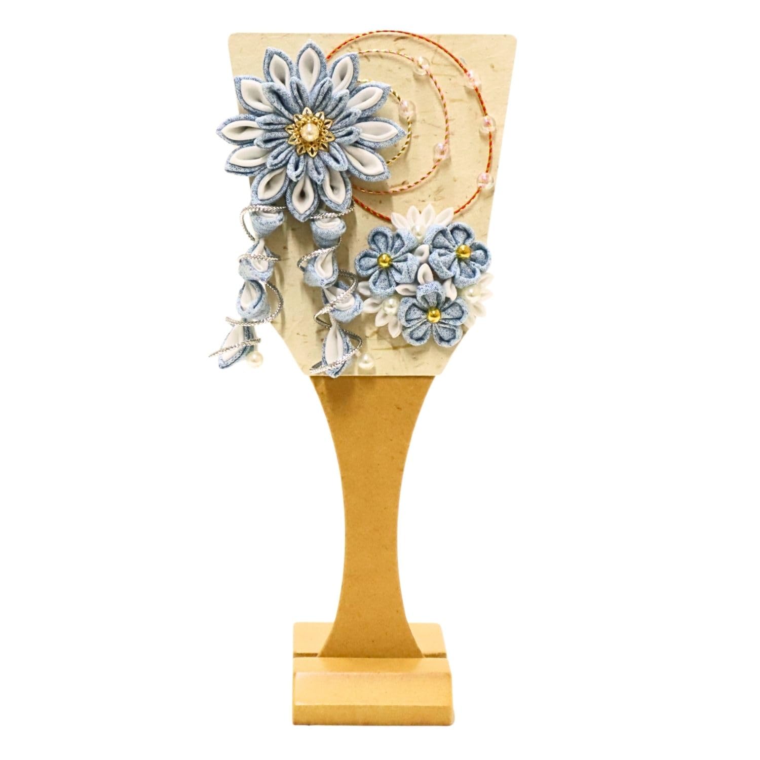 

Hagoita Honoka Blue with Height For Girls (Tsumami Hagoita) (206616) Stand, 21.5cm, синий