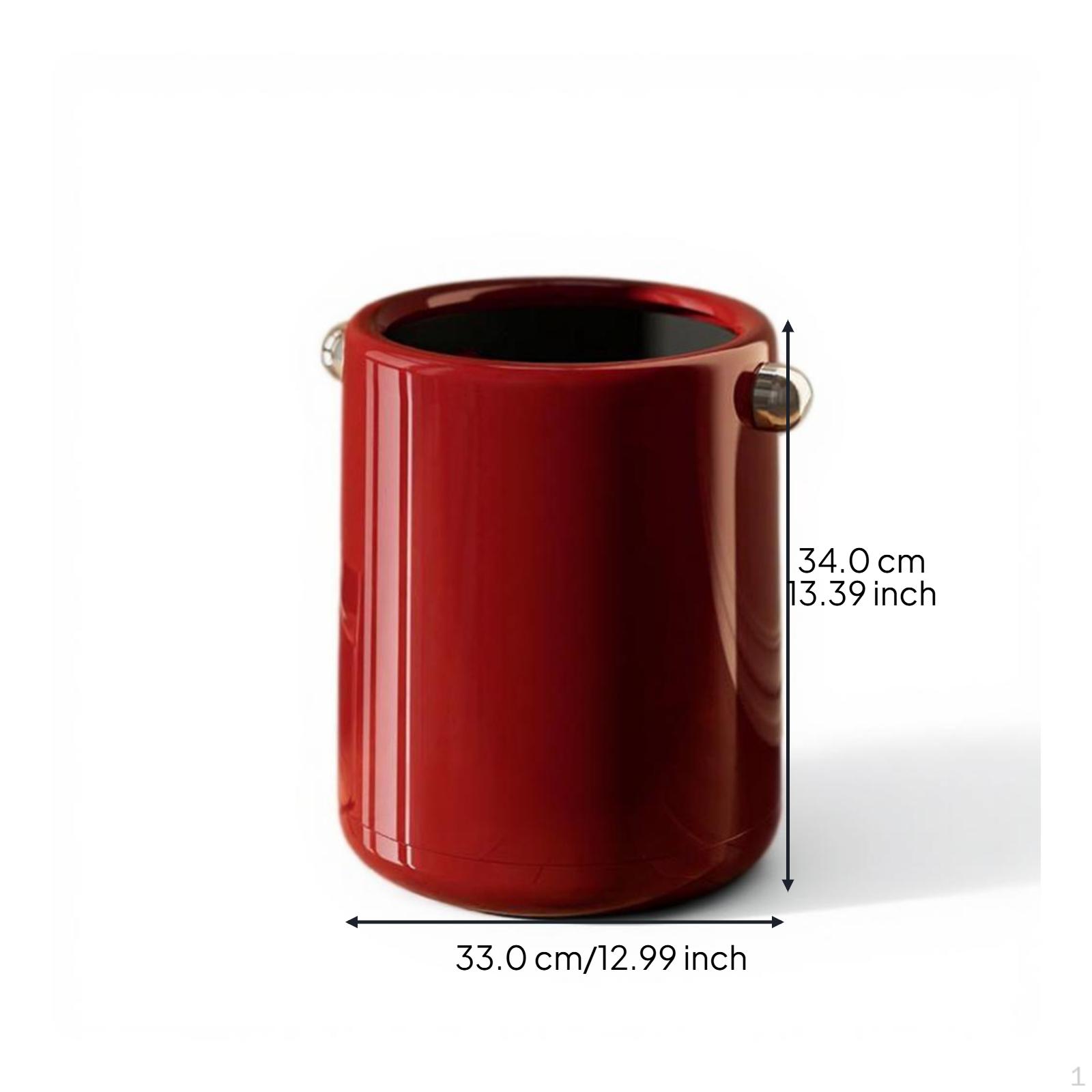 Retro Trash Can, Large Red Waste