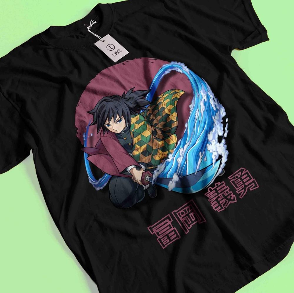 Demon Slayer Shirt Tomioka Giyu Tshirt Tanjiro T-Shirt Muzan Doma Kokushibo Tee
