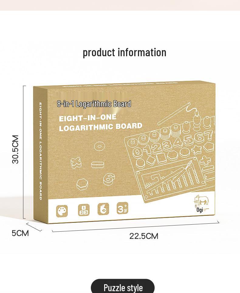 Montessori Wooden Puzzle Board for Toddlers Aged 1-3: Early Education Building Blocks Toy