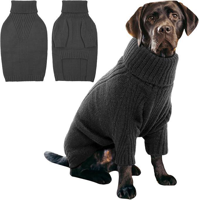 

Extra Large High Neck Knitted Dog Sweater with Legs for Autumn/Winter (4XL-5XL) S