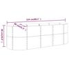 Vidaxl Podwyższona Donica, Malowana Proszkowo Stal 224X80X68 Cm, Szara