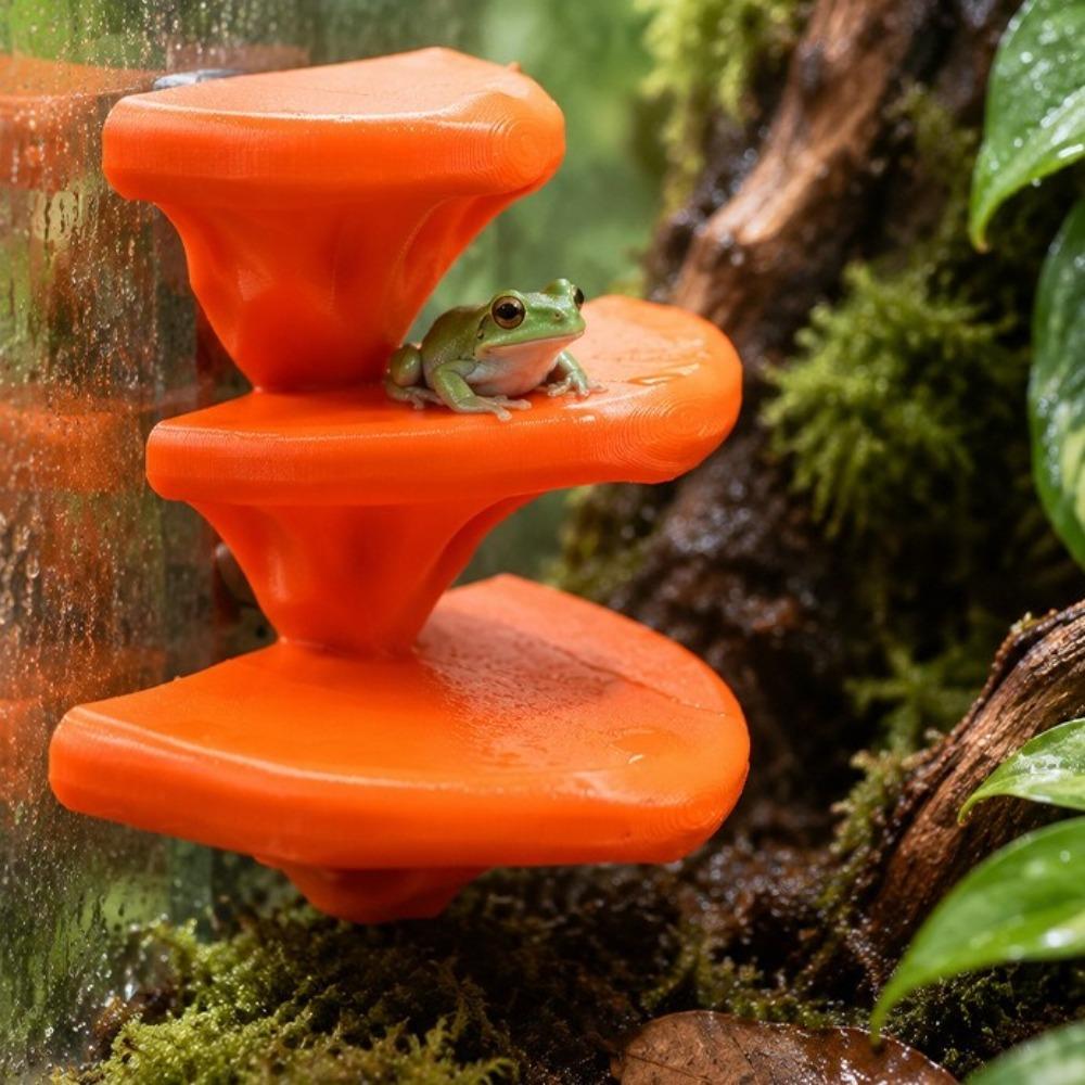 3D Printed Three Layer Mushroom Rack No-Drill Jumping Spider Platform  Terrarium