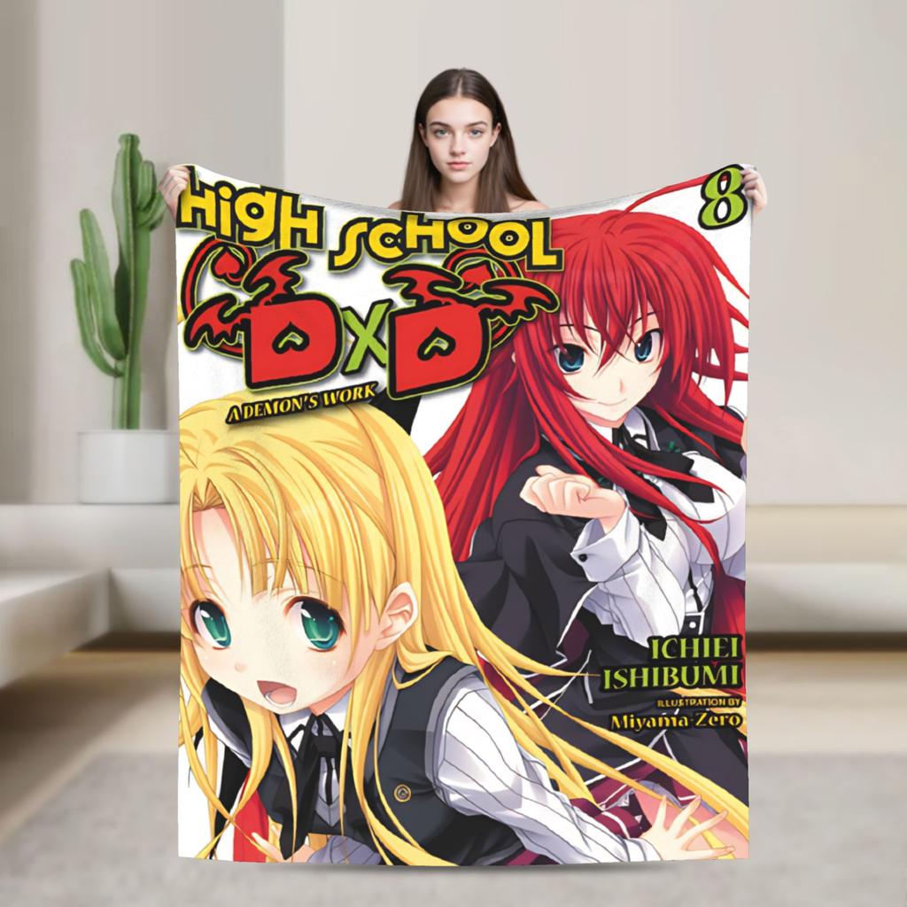 Superweiche Decken Dekorative High School DxD Überwurfdecke Anime Flanelldecke für Wohnzimmer Lustige Sofa-Bettdecke
