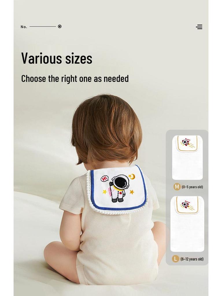 Breathable Pure Cotton Sweat-Absorbing Towel for Kids - Thickened, High-Value, Sweat-Proof Back Pad for Infants and Children