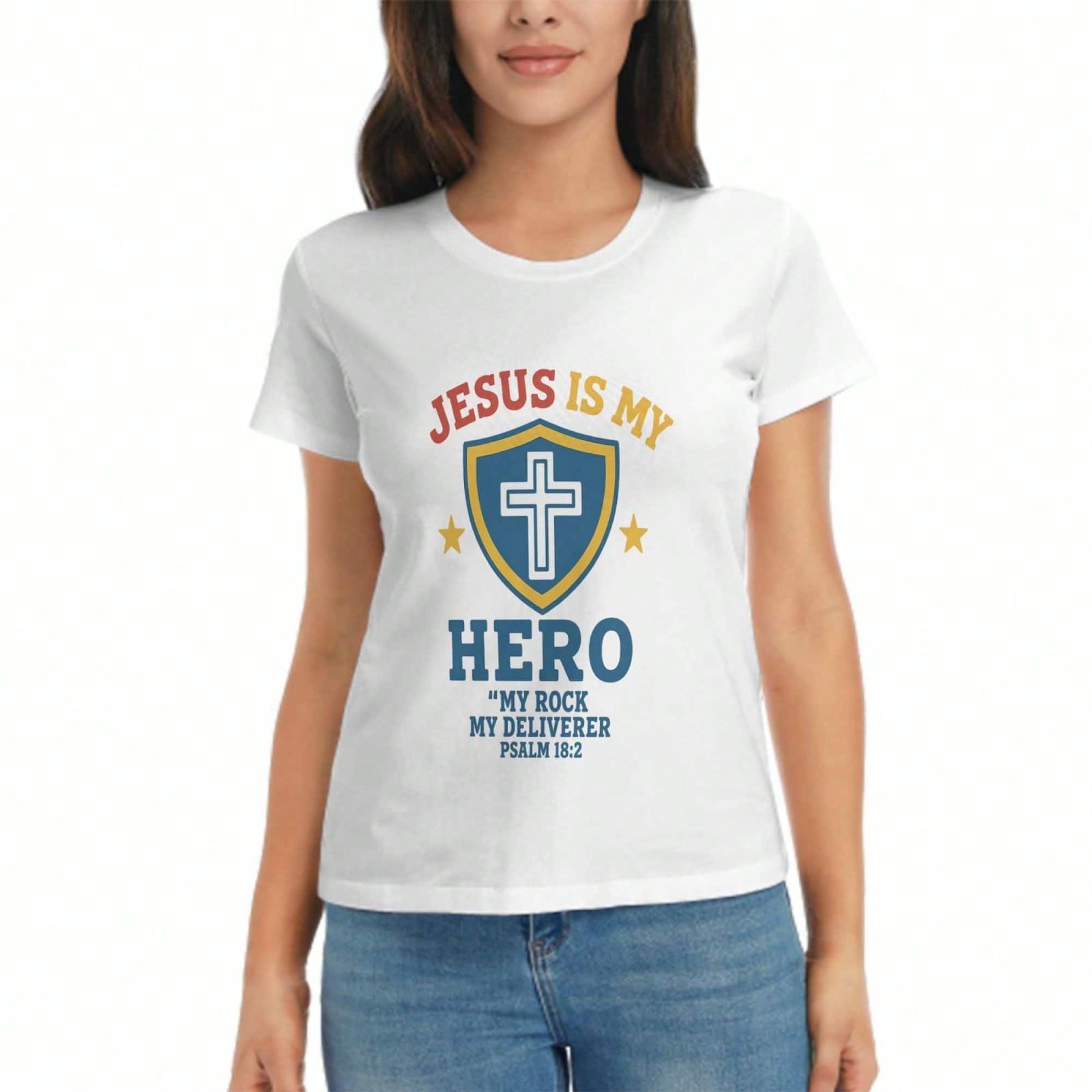 Jesus He Is Risen unisex Cotton T Shirt, Premium Cotton Print,Durable And Long Lasting, Casual Fashion,Featuring The Cross And Crown Of Thorns Artwork S разноцветный