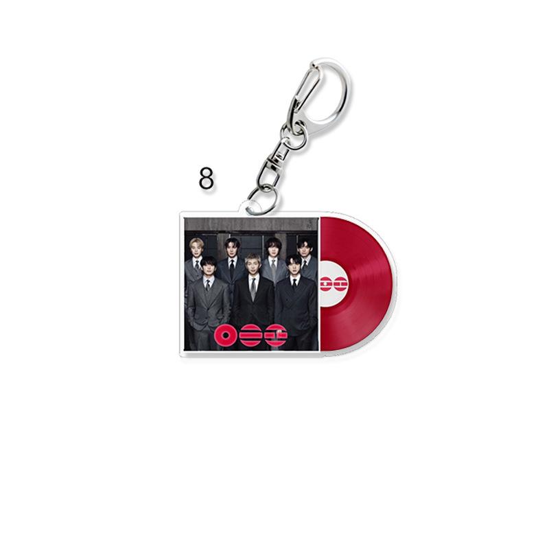 8pcs BTS Keychains, Bag Charms for Individual Members and The Whole Group, Decorative Pendants, Celebrity Support Products.