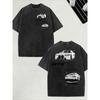 Men's T-Shirt - Distressed Casual Tee with Short Sleeve Round Neck, Relaxed Fit for Christmas and Casual Attire, Machine Washable Year-Round Essential