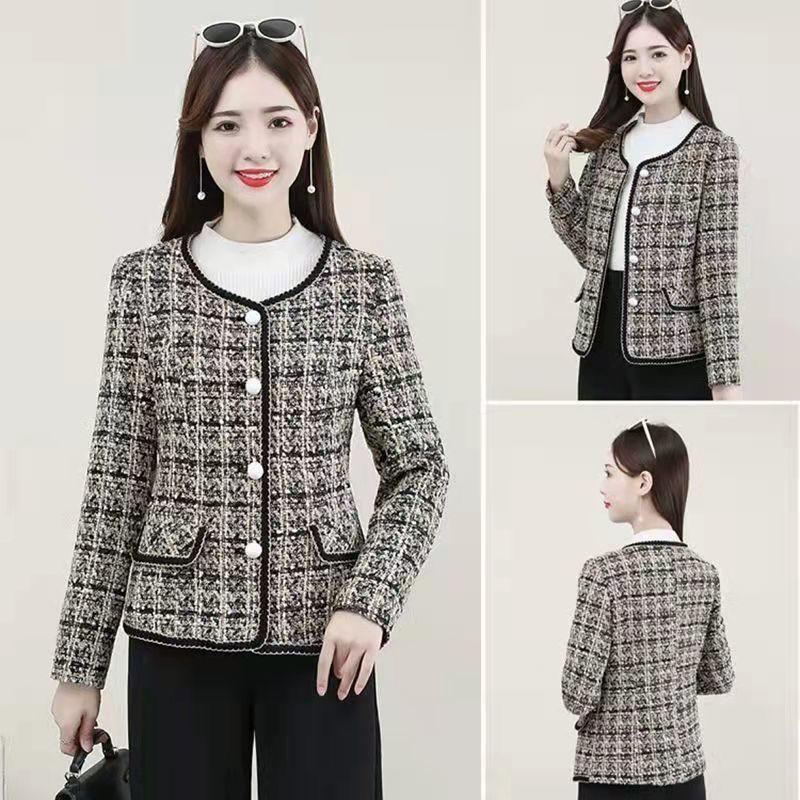 Elegant Temperament Spliced Button Pockets Patch Designs Plus Size Streetwear Women's Clothing Jackets Autumn Winter Thick