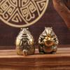 Messing Murmeltier Figur Retro Messing Capybara Statue Niedliche Kleine Tier Miniatur Desktop Ornament Heimdekor Charmante Dekoration