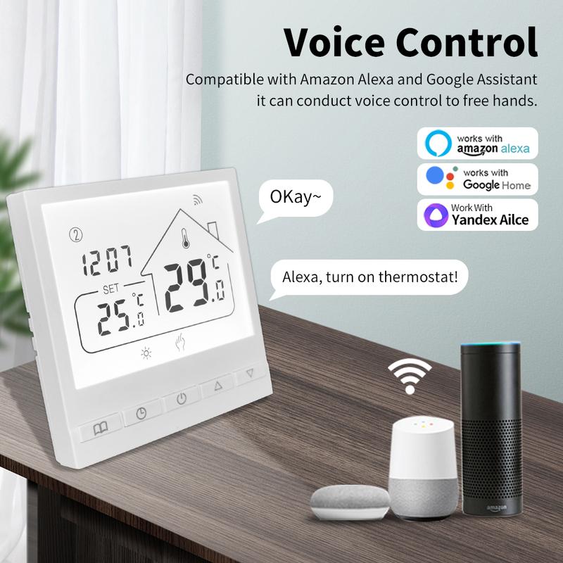 Tuya WiFi Smart Thermostat Water/Gas Boiler Electric Floor Water Heating Temperature Controller APP voice control Goole Home
