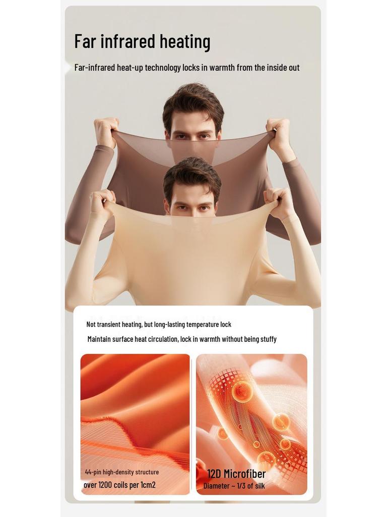 Herren Ultradünnes Warmes Unterwäsche-Set mit Hyaluronsäure Basisschicht für Herbst/Winter