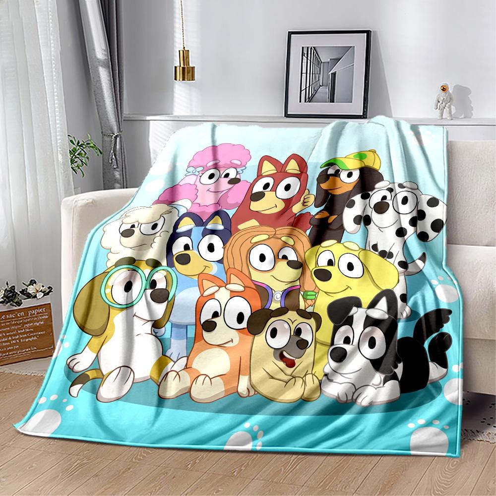 Bluey Bingo Adventure Blanket Soft & Cozy Perfect for Sofa Bed Office Chair for All Occasions Digital Print Birthday Christmas Gift Blanket