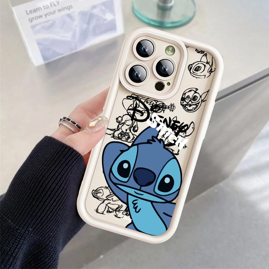 Cartoon Stitch Cool Phone Case for Apple iPhone 15 16 Pro Max 13 14 Plus 12 11 Pro Plus Matte
