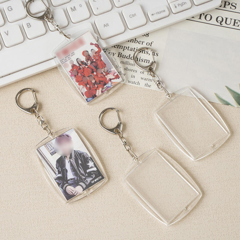 Gift certificate frame keychain idol ID photo frame key ring