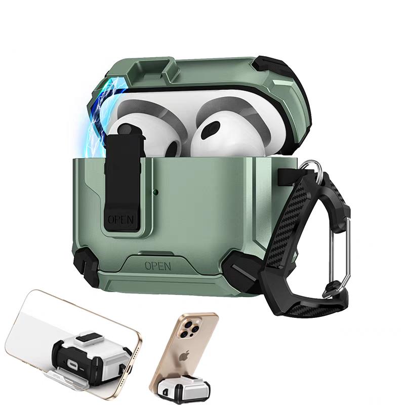 for AirPods 4 Magnetic Automatic Switch Safety lock Protective Shockproof Shell with Cleaning Kit for Airpods 4 Generation Case