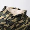 Women's beautiful size set, camouflage winter thermal sweater, lamb wool hooded sweater with fleece and thickened hooded cover.