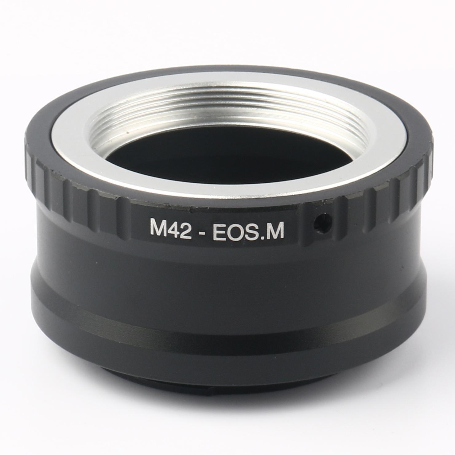 

Adapter Ring for M42 42mm Mount Lens to Canon EOS M/M1/M2/M3/M5/M6/M10/M50/M100 EF-M Mirrorless Camera Body чёрный