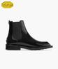 Firenze Atelier [Vibram] Volume Square Toe Standard Rubber Sole Chelsea Boots 9420 [Black Box]