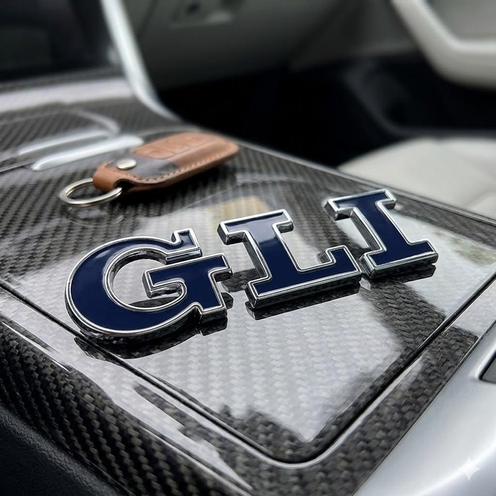 3D Metal Car Letters GLI Logo Rear Trunk Badge Emblem Sticker Decals For Volkswagen VW Jetta MK2 MK4 MK5 MK6 MK7 MK8 Accessories