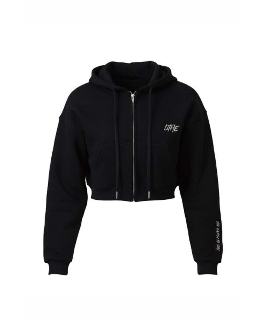 Lithe Crop Zip-Up Hoodie / 2 Colors
