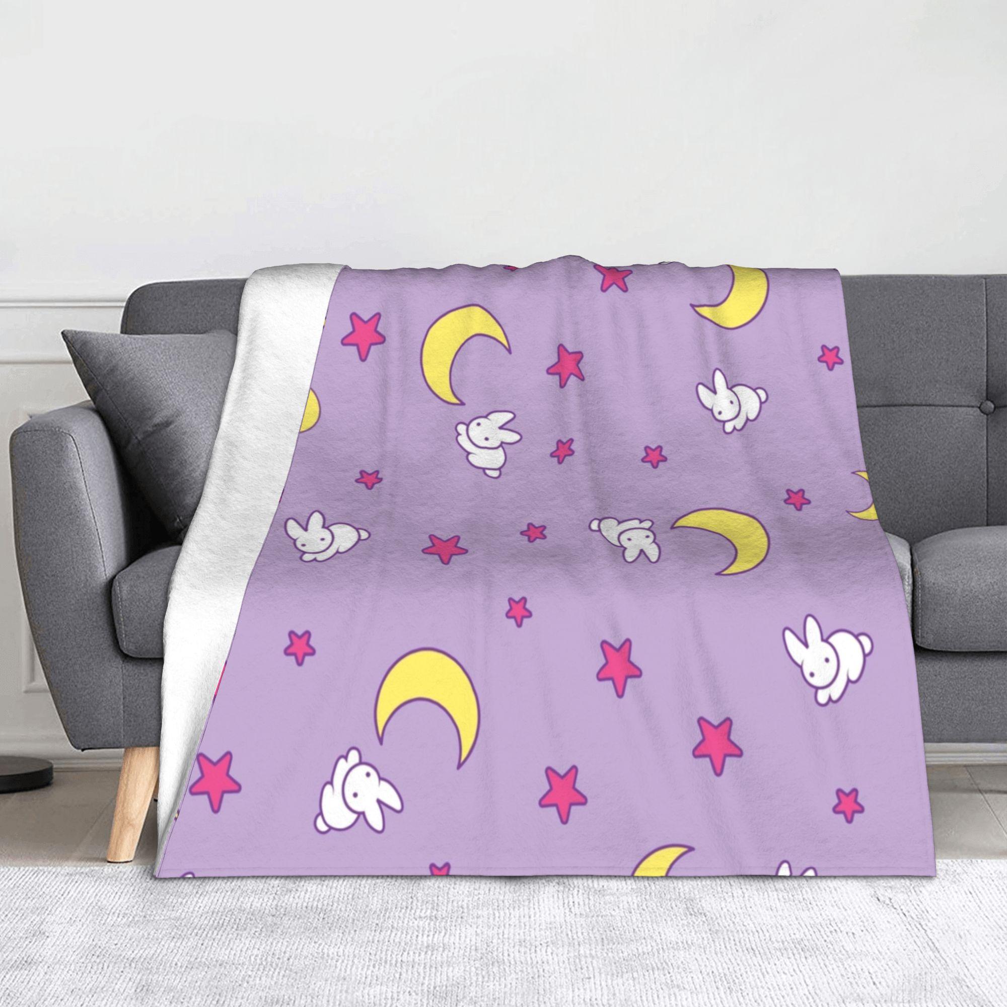 S-Sailor M-Moon Anime Blankets Fleece All Season   Multifunction Lightweight Thin Throw Blankets for Sofa Bedroom Bedspreads
