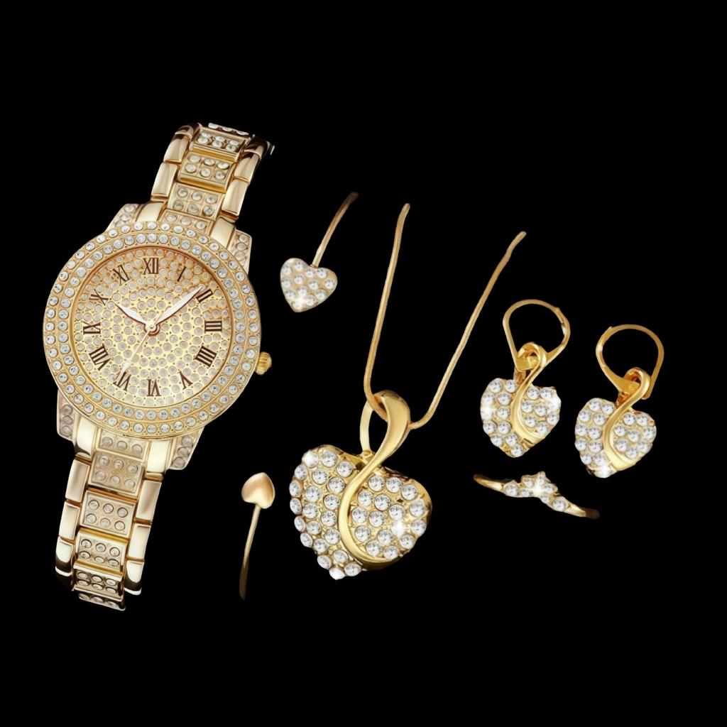 Ladies Watch Love Necklace Jewelry Set Yanyu Popular Love Quartz Watch Women