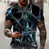 Brand Men's Summer Short Sleeve Three-dimensional Pattern 3d Printing Men's T-shirt Trendy Streetwear HD