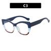  New Fashion Double Color Cat Eye Women Glasses Frame Clear Anti Blue Light Optical Leopard Eyewear
