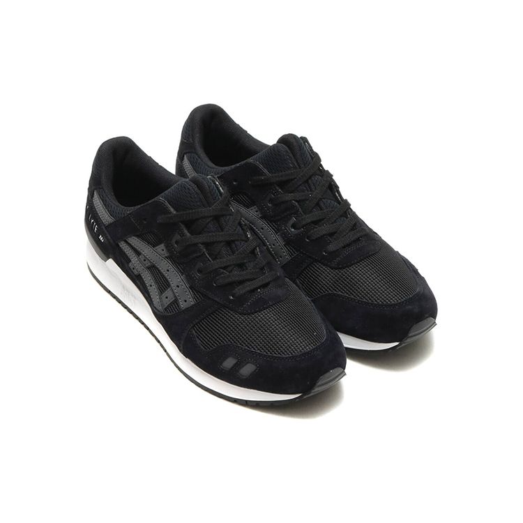 Asics Gel-Lyte 3 Comfortable Fabric Durable Low-Top Casual Running Shoes Unisex Sneaker Black White HL7Y0-9090