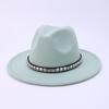 New Western Cowboy Hat Autumn and Winter New Flat-brimmed Wool Top Hat Men's and Women's Versatile Fashion Jazz Hat