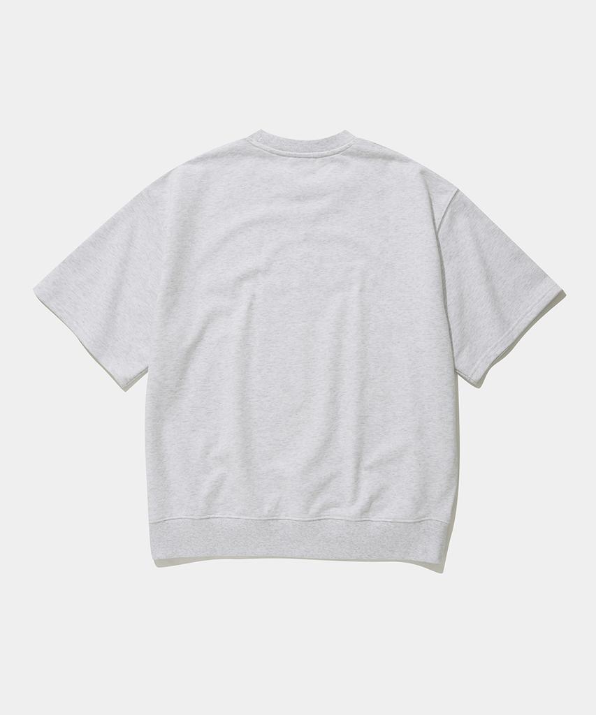 COLUMBIA UNIVERSITY Nyc Emb Terry S/S Crew Neck_Light Melange Gray
