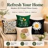 Modern Daisy Flower Peach Skin Pillow Cover 2D Flat Printed Cushion Case For Living Room Sofa Bedroom Home Decor 45X45Cm New