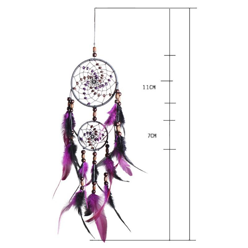 Dream Catcher Wall Decor Boho Feather Hanging Ornament Home Decoration Craft Gift for Bedroom Living Room Balcony Outdoor Car