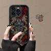 Japonia Twarz Ducha Samuraj Etui na Telefon Dla IPhone 17 16 15 13 11 12 14 Pro Max Plus Silikonowa Osłona