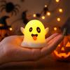 Halloween LED Candle Lights with Cute Faces - Pumpkin Shaped Flameless Night Light for Party Decor and Indoor Tabletop Decoration
