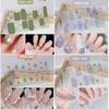 Press On Nail Stickers 1 Sheet Long Lasting Floral Pattern Self Adhesive Fake Nails for Gift Giving