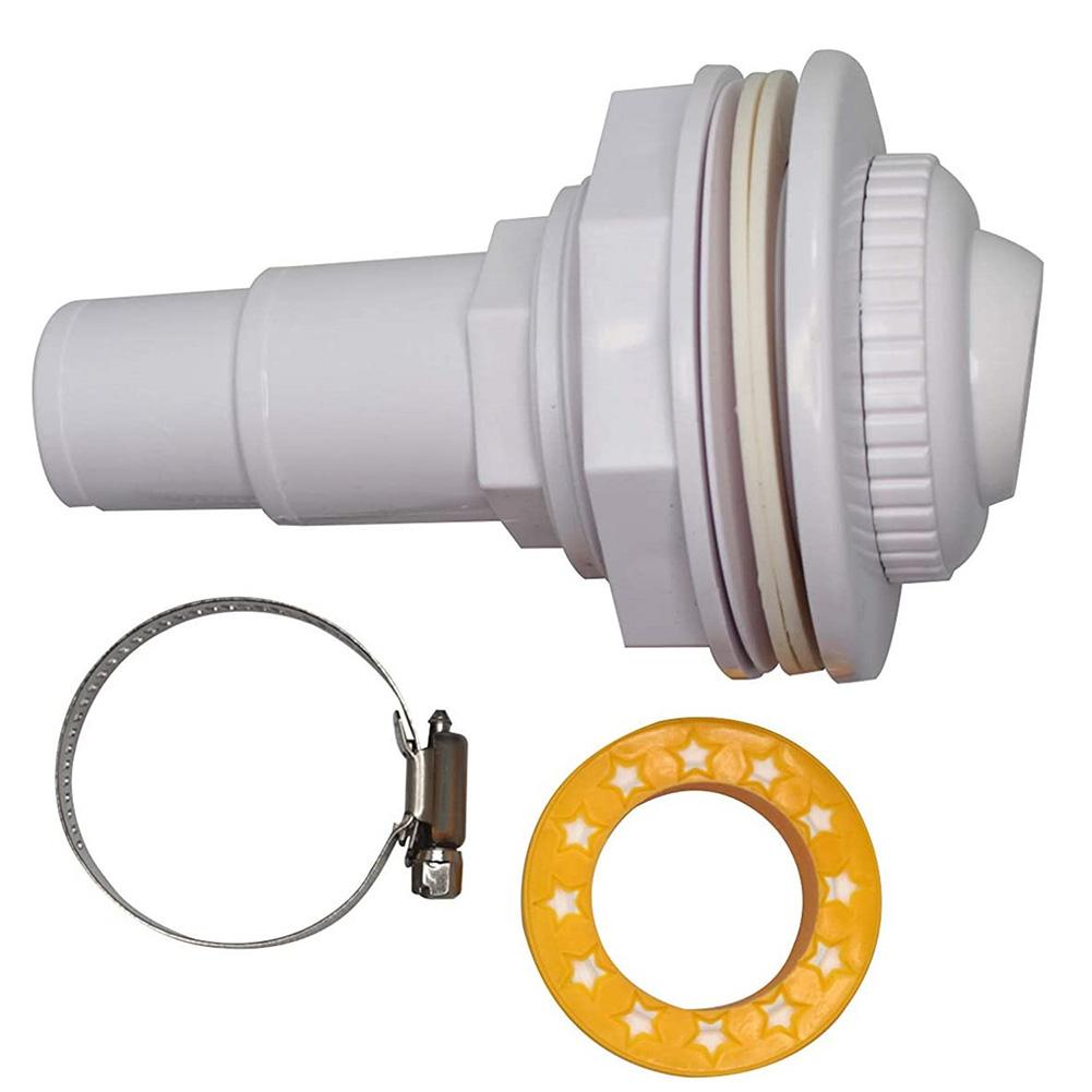 Drain Joint With Clip Threaded Tape Water Inlet Outlet Fittings Removable Wear-resistant Heat-resistance Swimming Pool Supplies