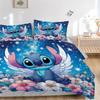Stitch'S Magical Garden Print 3Pcs Bedding Setduvet Cover With 2 Bedropillowcase Home Birthday Gift