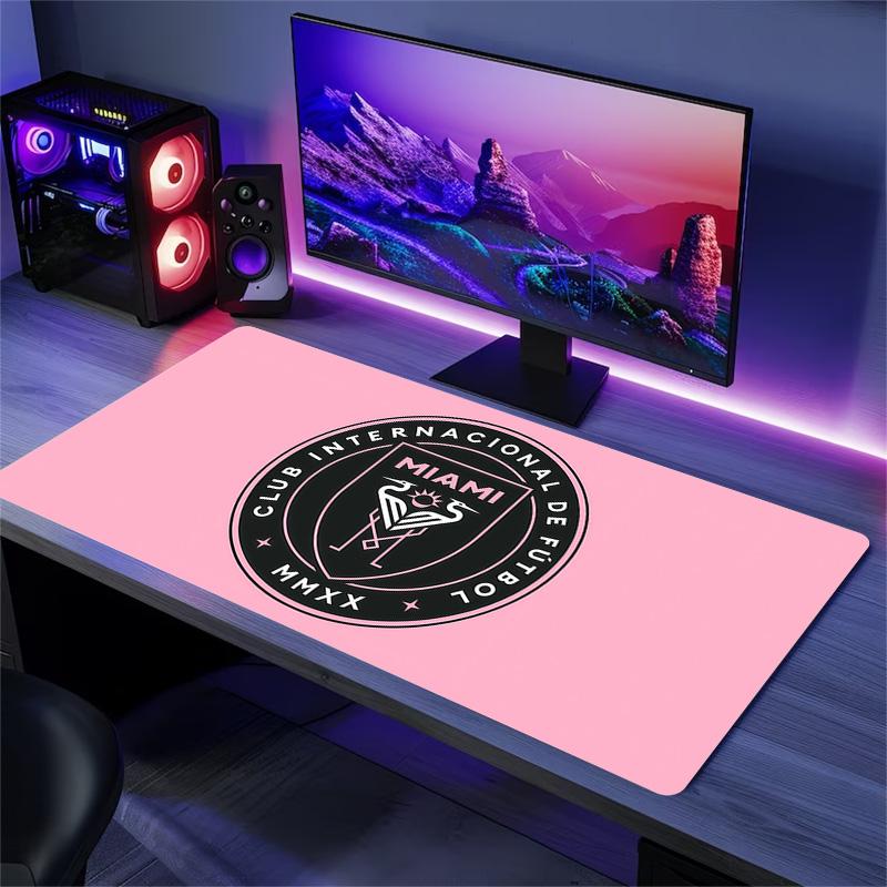 Inter Miami CF Print Cushion Non-slip Laptop Tablet Big Mousepad XXL Mat Mini PC Playmat With Lock edge
